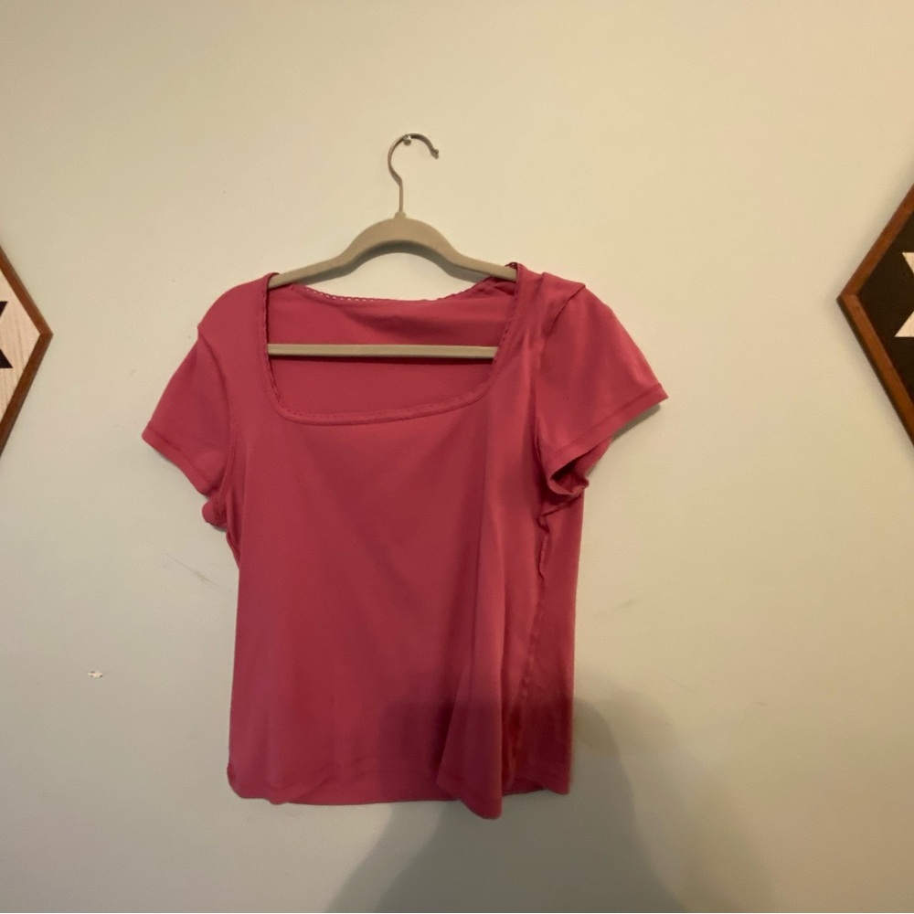 Old Navy Pink Fitted Short Sleeve Tee